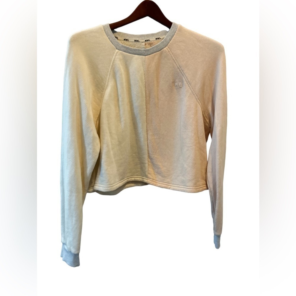 Madewell MWL crop Colorblock Sweatshirt